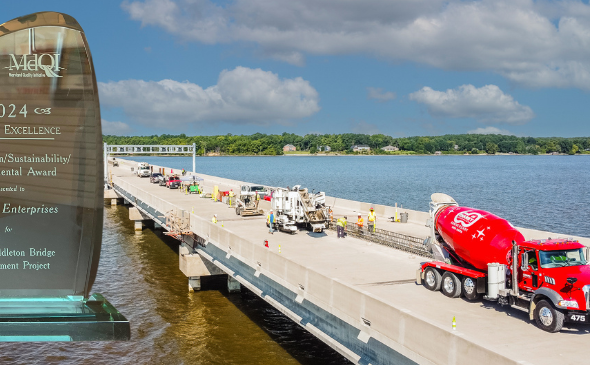 Chaney Enterprises Wins MdQI Award for Sustainability in Nice-Middleton Bridge Project
